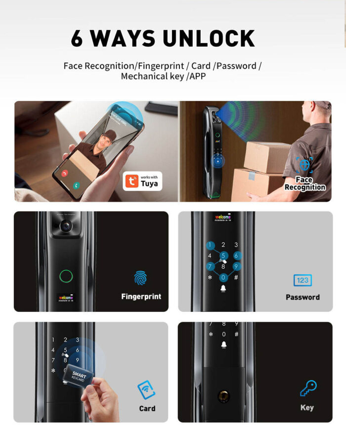 Smart Tuya Control Multi Door Type Electric Opening Door Lock with Tt Lock Tuya App - Image 6
