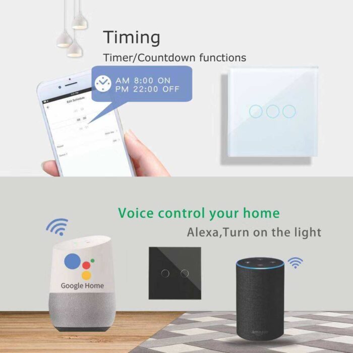 Bingoelec 10A Glass Touch WiFi Switch – EU/UK Smart Wall Light Switch with Tuya App - Image 6