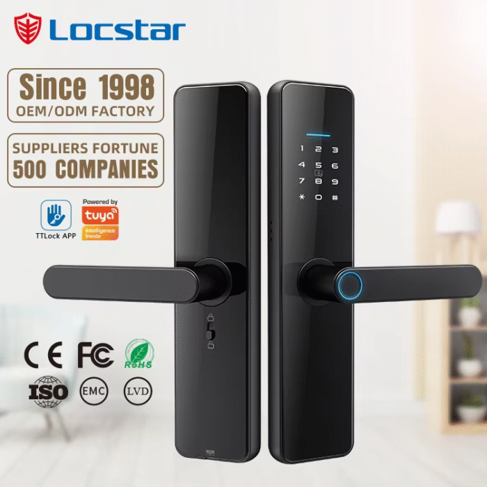 Security Digit Electric Electronic Handle Digital Tuya Ttlock Cerraduras Inteligentes Con Wifi Keys Fingerprint Door Smart Locks - Image 1