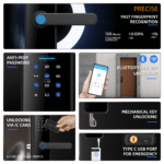 Security Digit Electric Electronic Handle Digital Tuya Ttlock Cerraduras Inteligentes Con Wifi Keys Fingerprint Door Smart Locks - Image 2